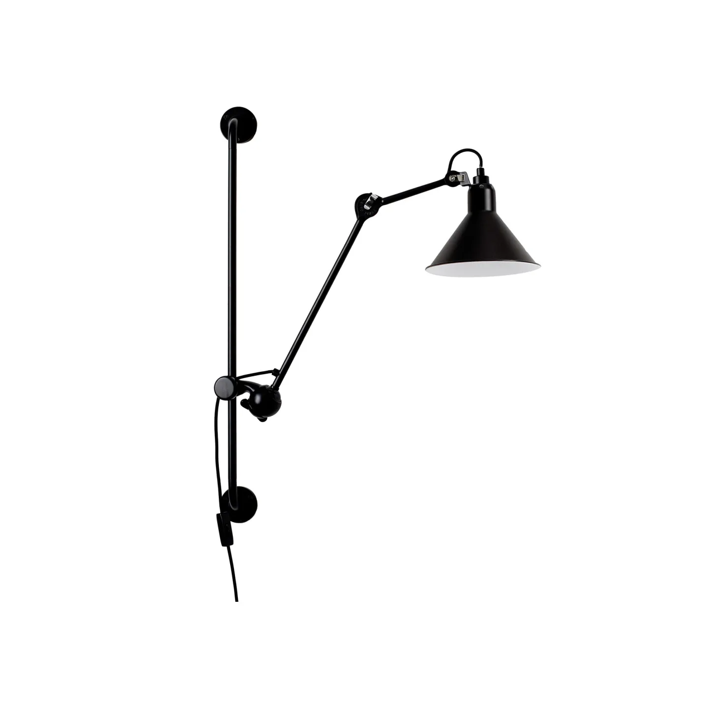 DCWéditions - Lampe Gras No210 - Conic, Svart - Vägglampor - Bernard-Albin Gras - Svart - Metall