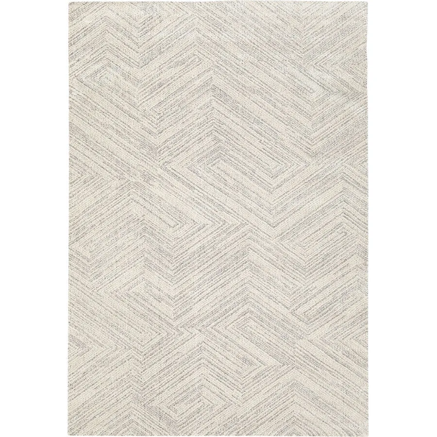 Teppich Siroc Creme Grau Einfarbig Polyester 160 x 230 cm