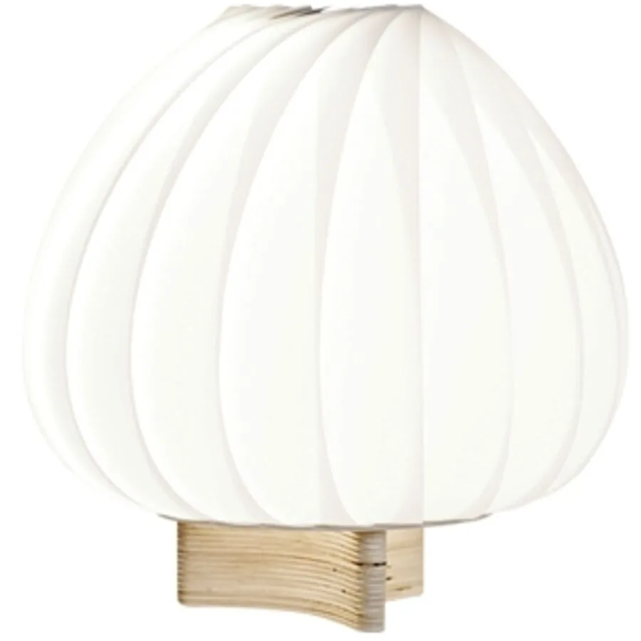 Tom Rossau Tischlampe Avellana Weiss Kunststoff/Holz 30 cm - Farbe: weiss/braun - LED - Lichtfarbe: Extra warmweiss - LED Energiesparlampen