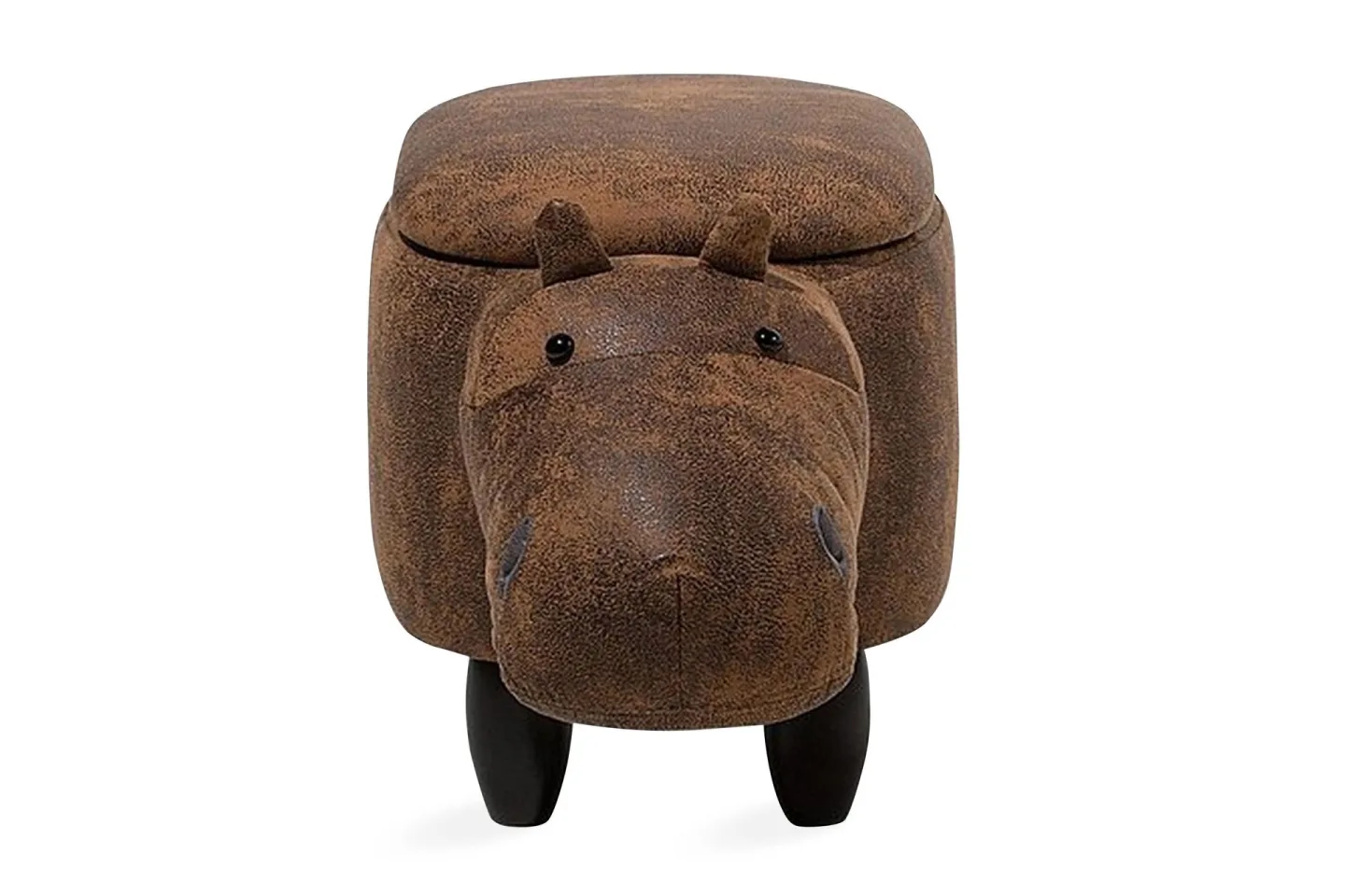 Hippo Sittpuff 32 cm - Brun