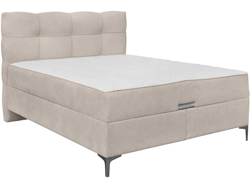 Boxspringbett KORLEONE beige 160x200cm fest