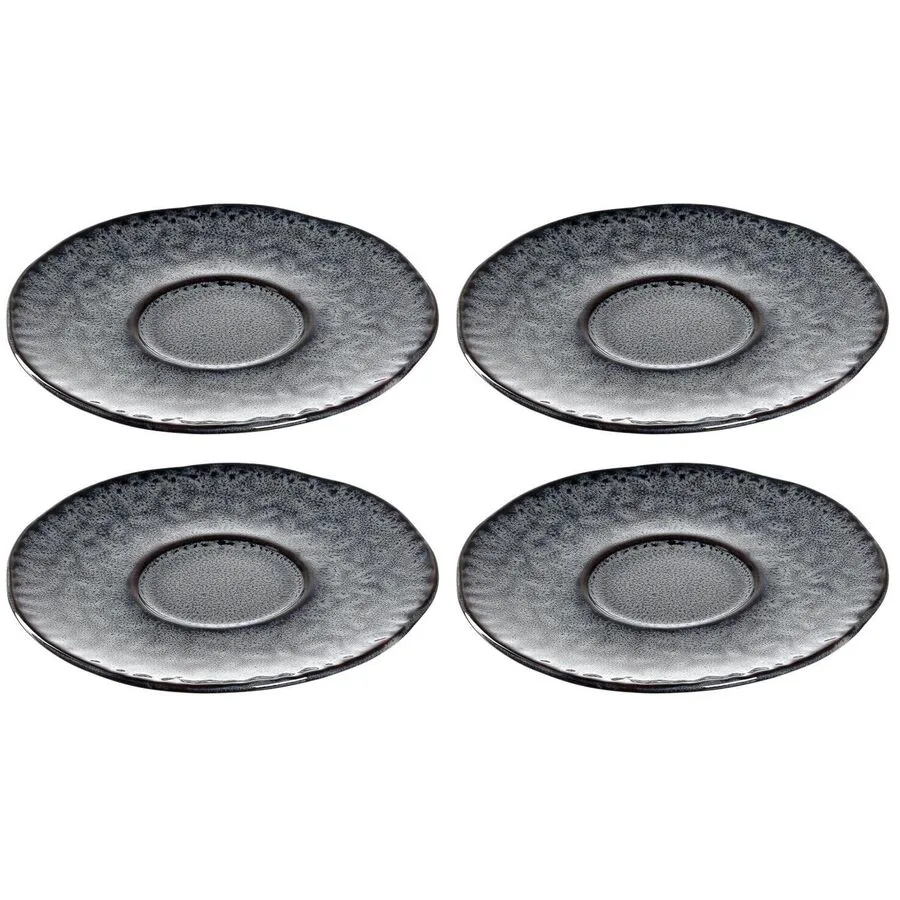 Untertassen-Set Leonardo anthrazit Keramik B 11 cm