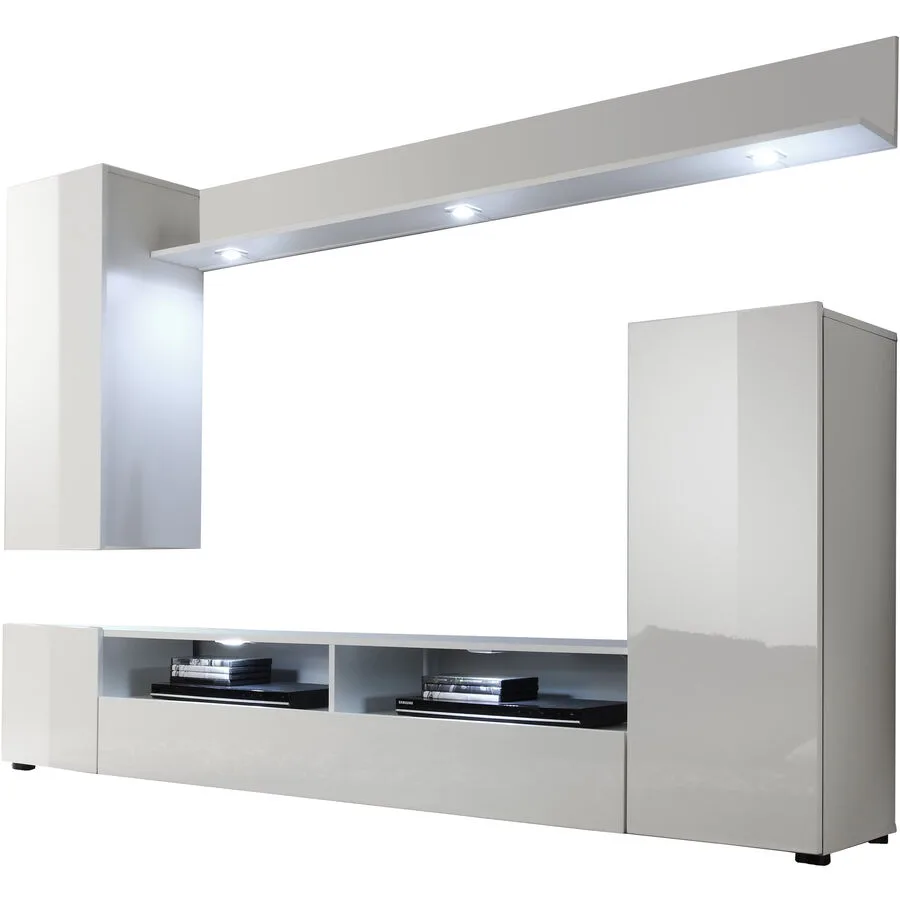 Wohnwand Dios weiss Holzwerkstoff B 208 cm