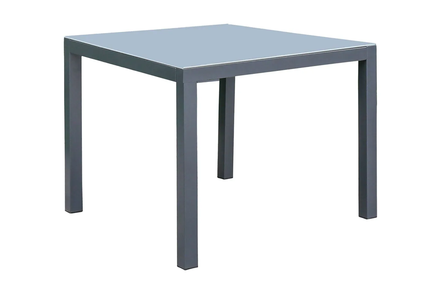 Amalfi Utebord och Cafebord 90 cm Metall Glas - Grå