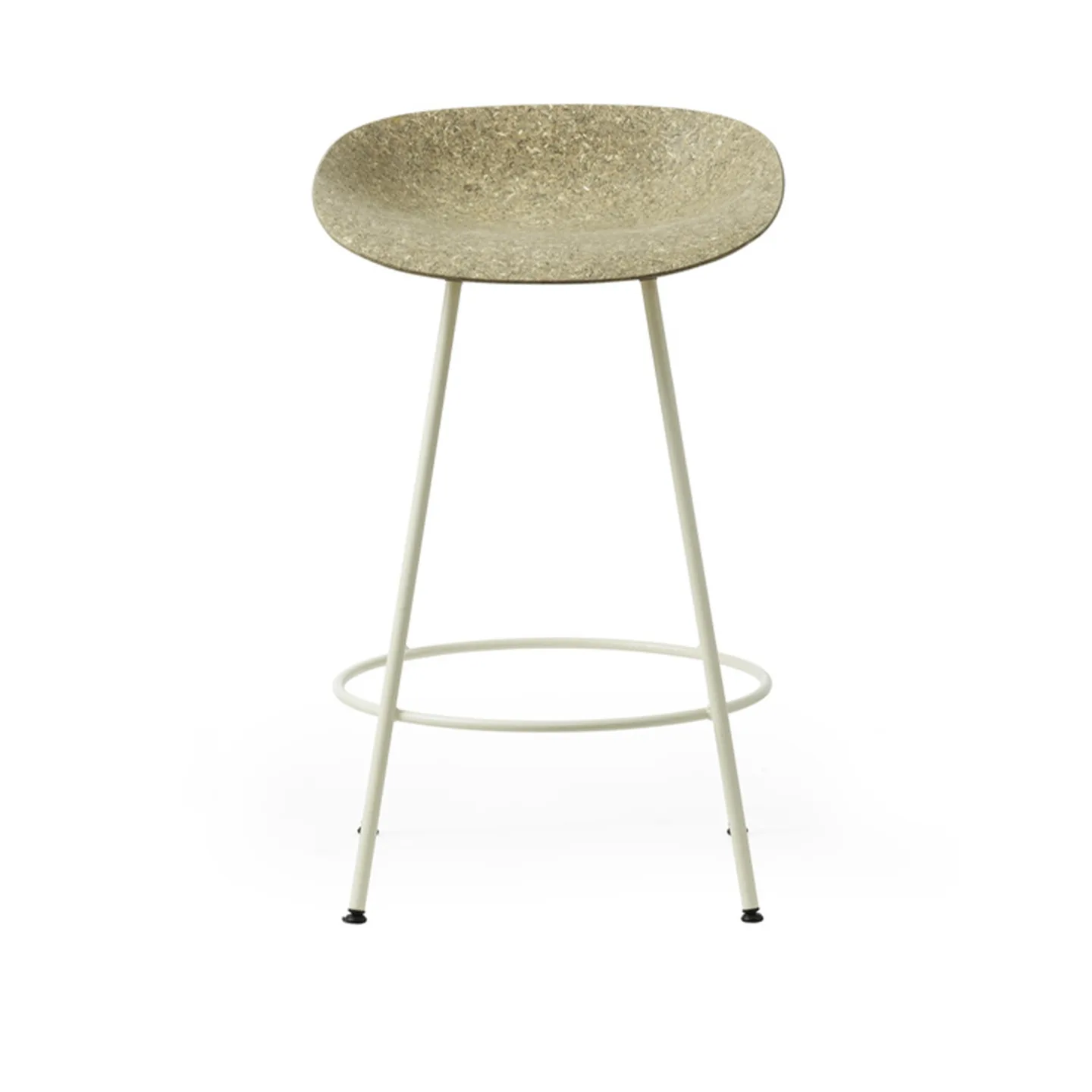 Normann Copenhagen - Mat Barstool 65 cm Cream Steel Seaweed - Matstolar - Foersom & Hiort-Lorenzen - Beige - Naturmaterial/Metall