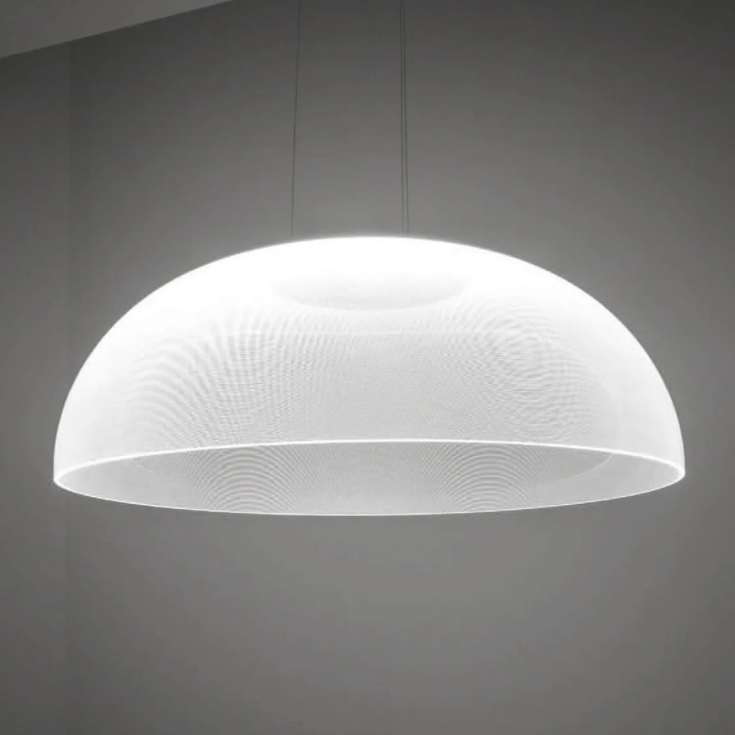 Demì LED-Hängeleuchte, Ø 70 cm, dimmbar mit DALI - Stilnovo - Wohnzimmer - Modern - Kunststoff - Einflammig