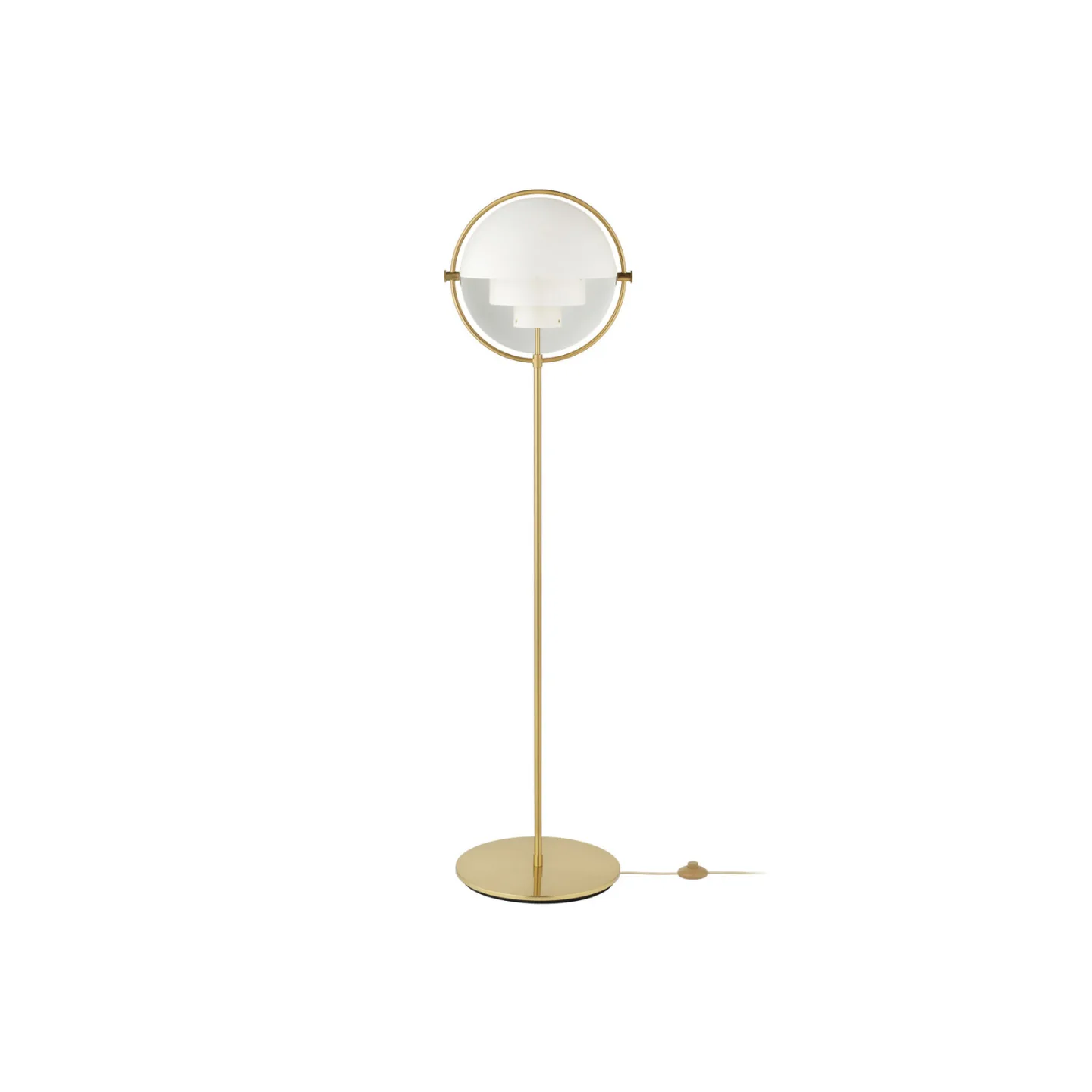 GUBI Multi-Lite golvlampa Mässing-vit