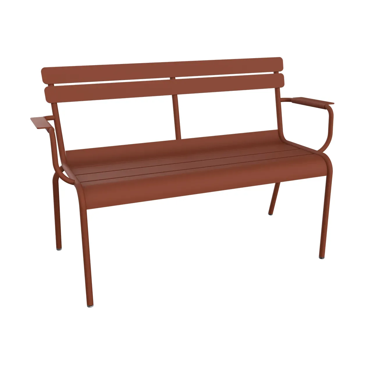 Fermob Luxembourg soffa med armstöd 131x55,5x86 cm Red ochre (röd)