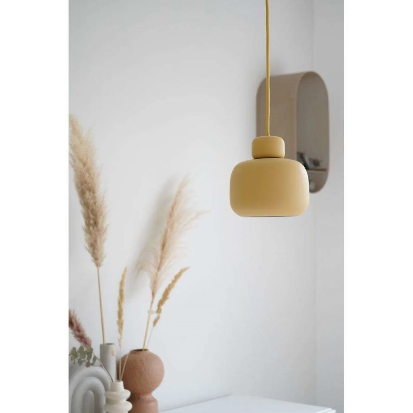 Stone Pendelleuchte Small, gelb, Metall, Ø 16 cm - Woud - Küche - Design - Einflammig