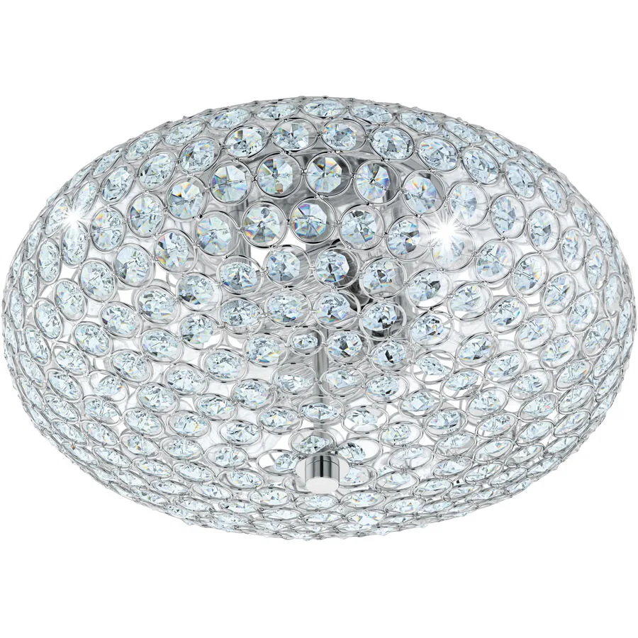Eglo Deckenlampe Clemente Grau Stahl 20 cm - Farbe: chrom