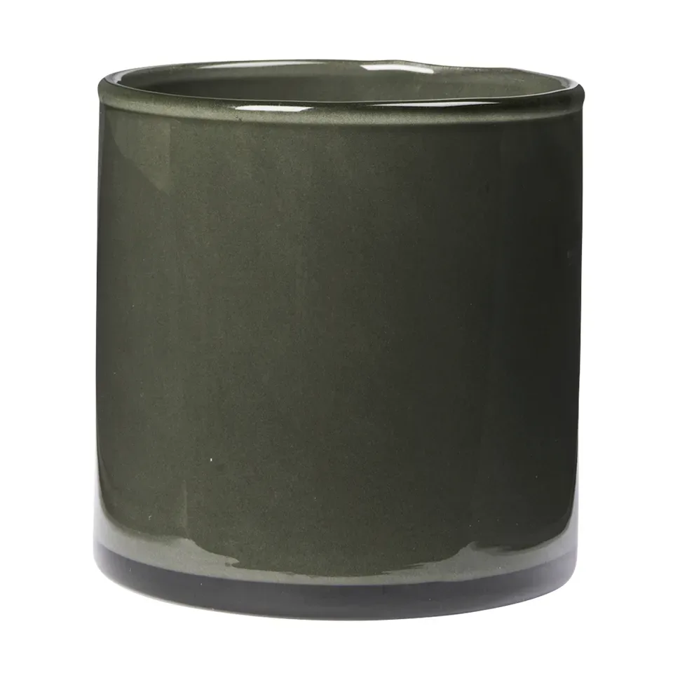 Broste Copenhagen Solai Hurricane Kerzenlicht Dark Green, Ø10 cm