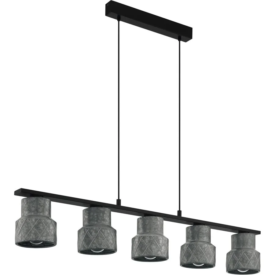 Eglo Pendellampe Hilcott Schwarz Stahl 14.5 cm 110 cm
