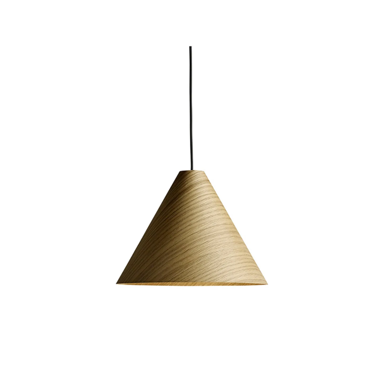 30 Degrees Pendelleuchte L Natural/Soft Black - HAY - Wohnzimmer - Holz
