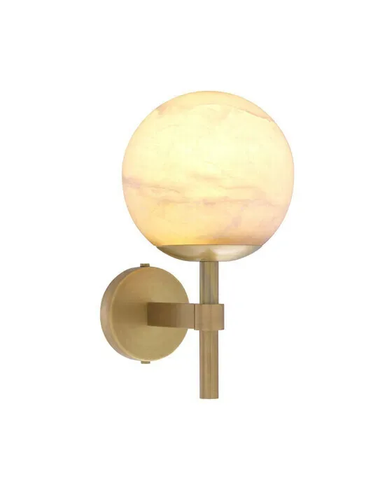 Jade Wall Lamp Brass