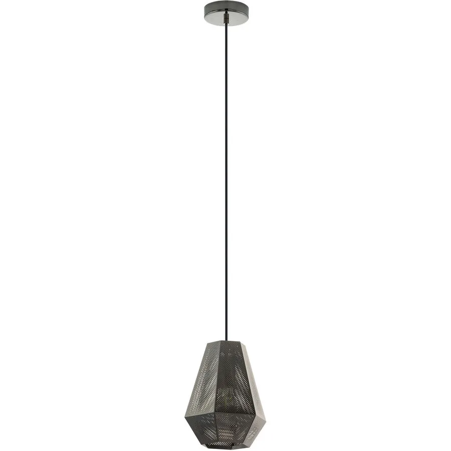 Eglo Pendellampe Chiavica Schwarz Stahl 20.5 cm 110 cm - Farbe: Nickel/schwarz
