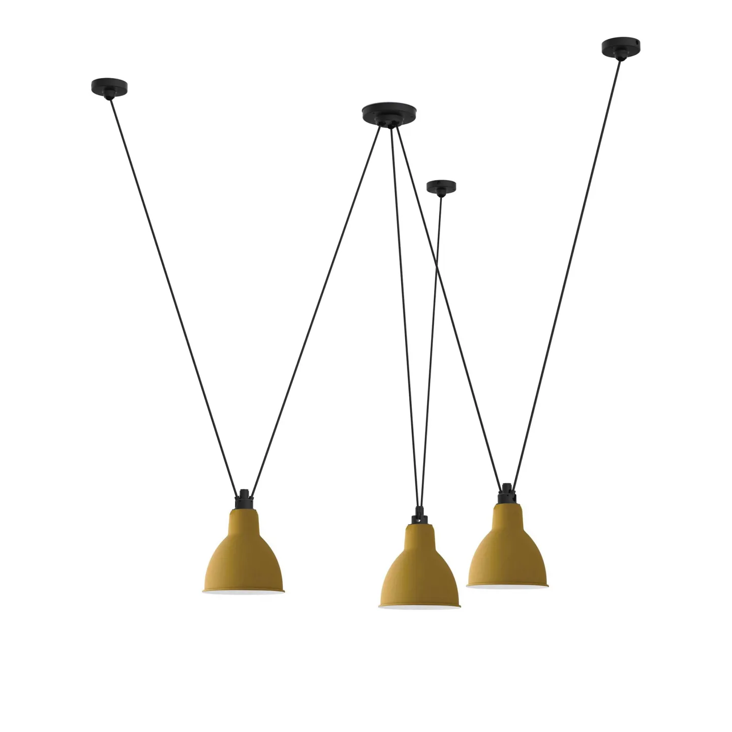 DCWéditions - Les Acrobates De Gras 325 XL Round Yellow - Pendellampor - Bernard-Albin Gras - Gul