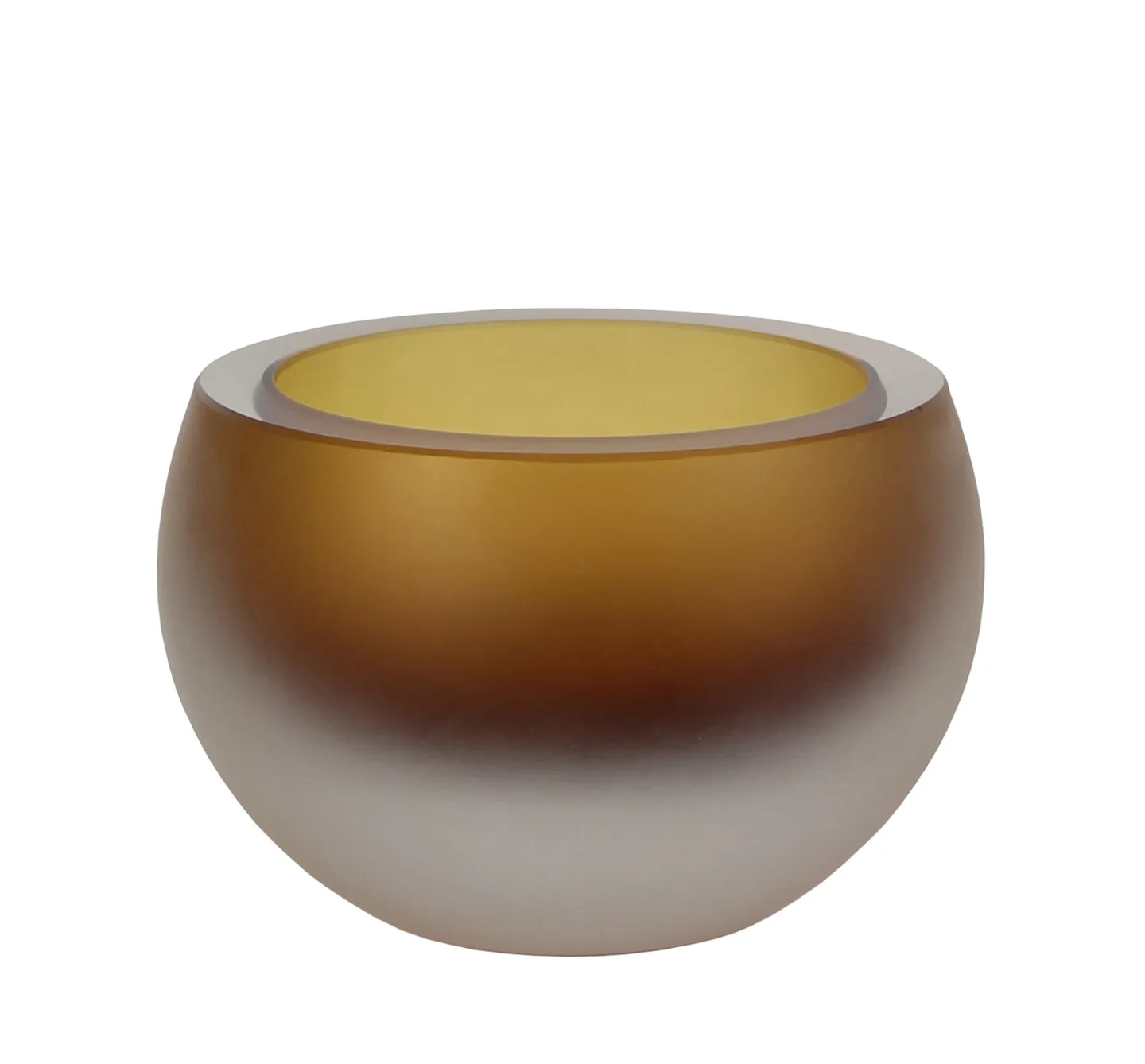 Kaheku Windlicht Olson, Amber-Matt H: 9 cm Orange | Schubiger Möbel