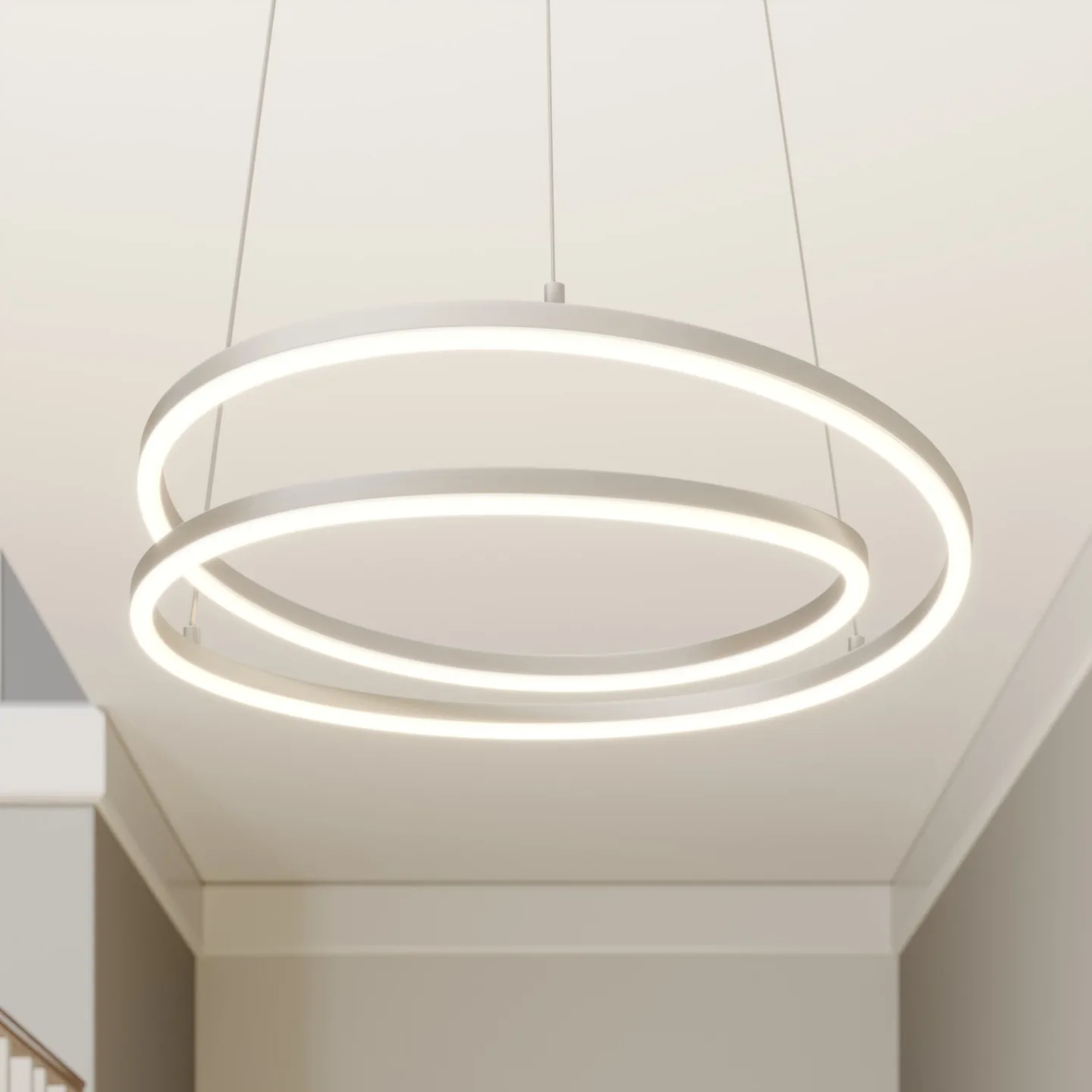 Davian Taklampa Nickel - Lindby - Vardagsrum - Modern - Aluminium - Ring