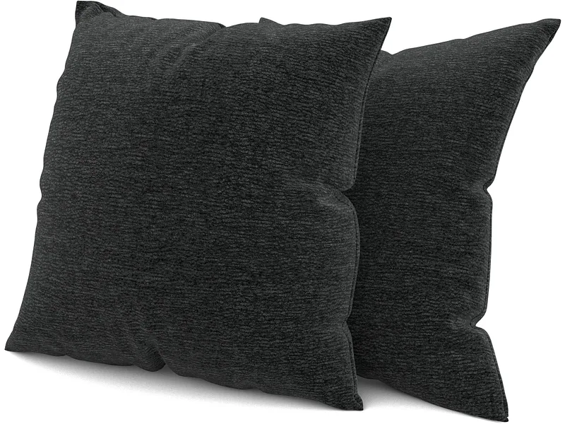 SWISS HOME STYLE Set 2 Kissen AGATA 40x40cm schwarz