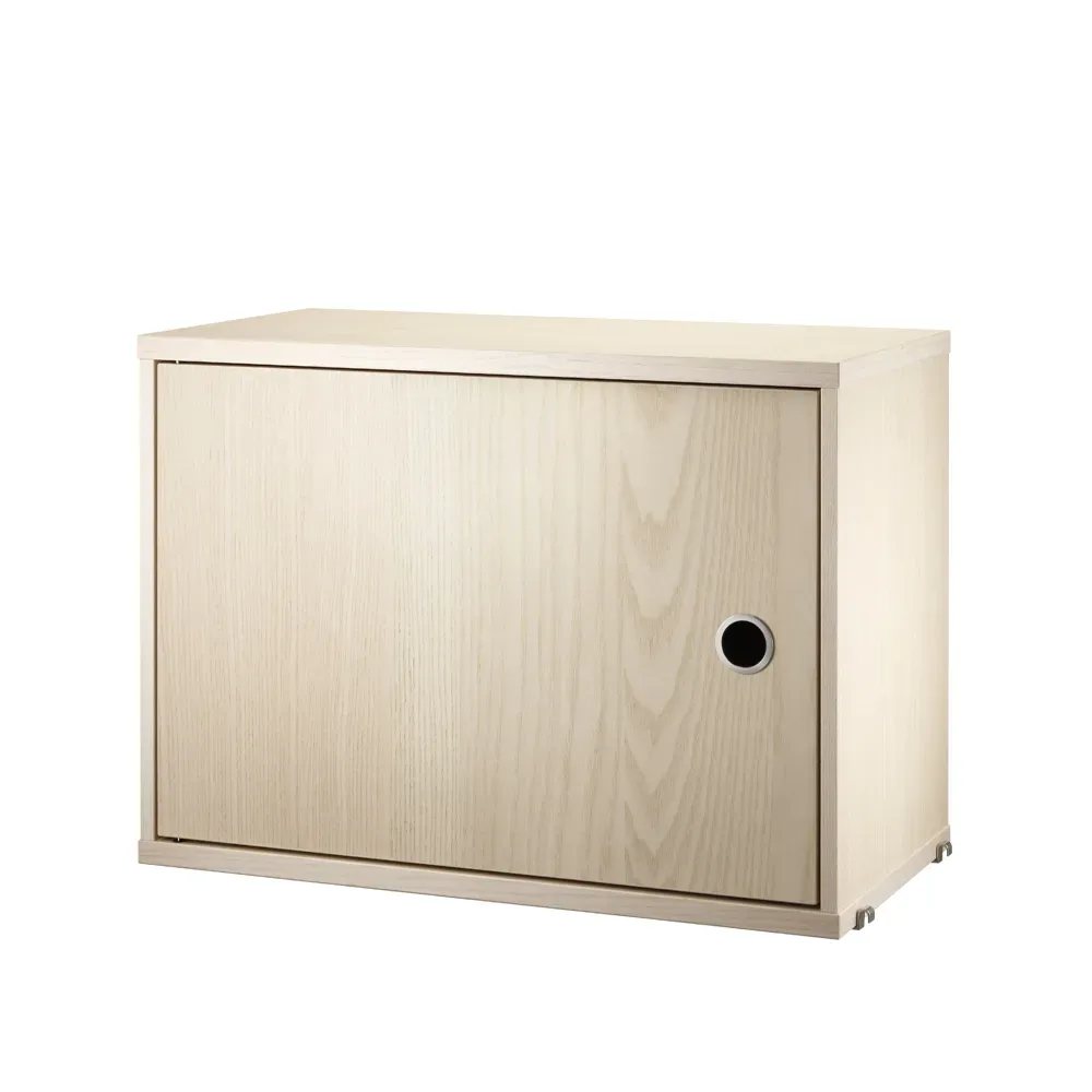 String String Schrank mit Tür Eschenfurnier, 58x30 cm
