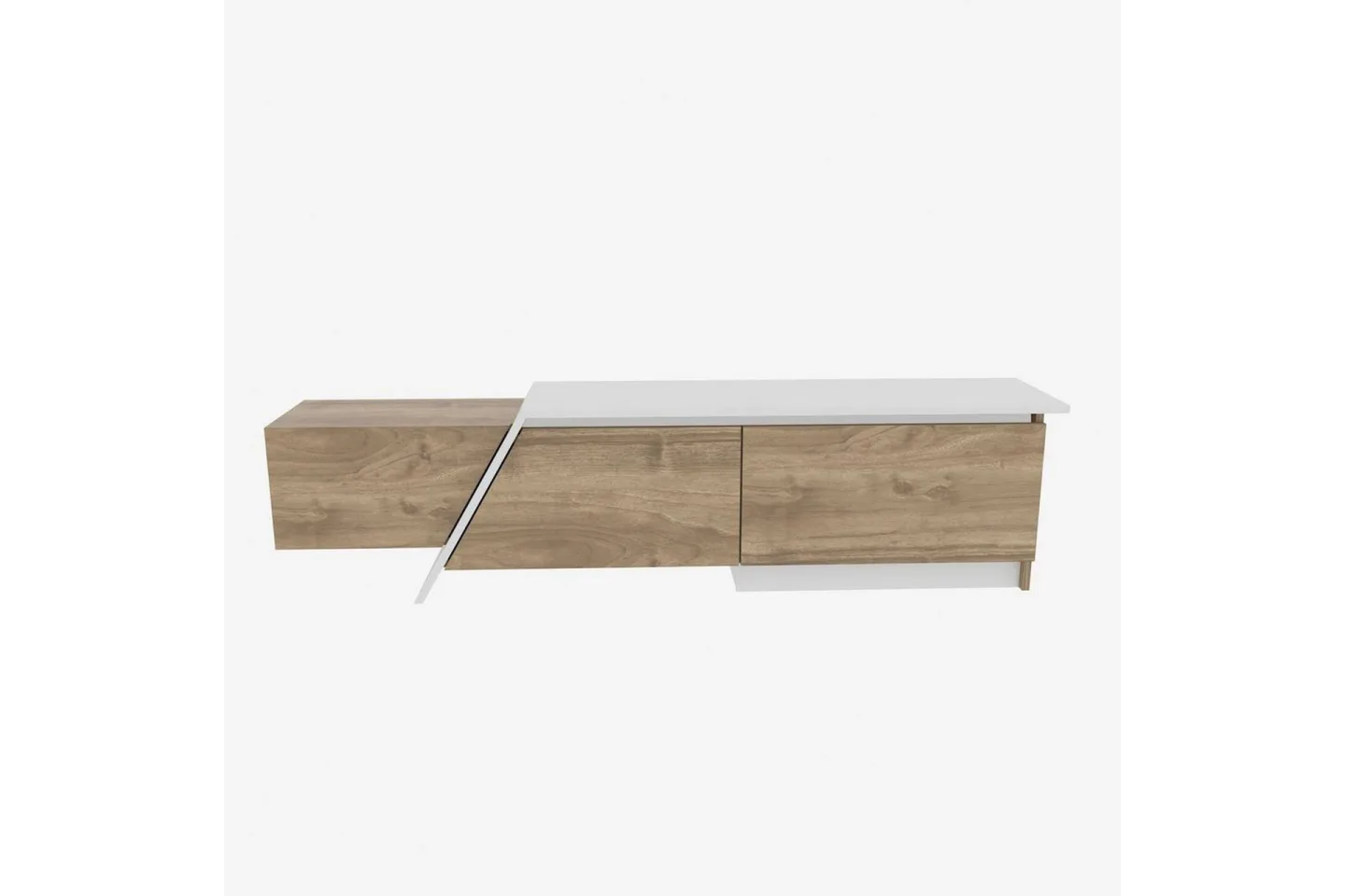 Tavros Tv-bänk 180 cm - Valnöt/Vit