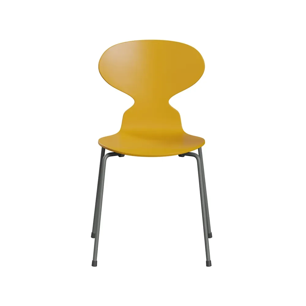 Fritz Hansen Myran 3101 stol True yellow, silvergrått stativ