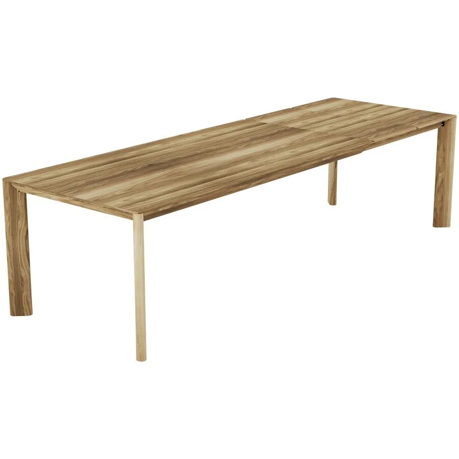 Esstisch ausziehbar Massivo Braun Holz B 200 cm Ausziehbar - Farbe: Nussbaum geölt - Möbel Konfigurator: Traummöbel individuell zusammenstellen