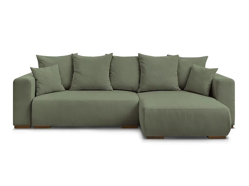 Ecksofa BOBOCHIC SIDONIE Cord-Stoff grün