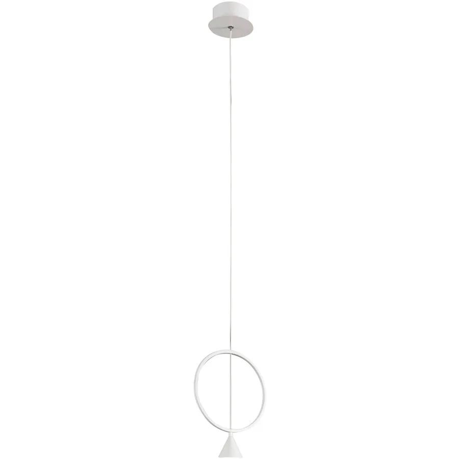 Pendellampe Vitor Weiss Metall 200 cm - LED - Lichtfarbe: Warmweiss - LED Energiesparlampen