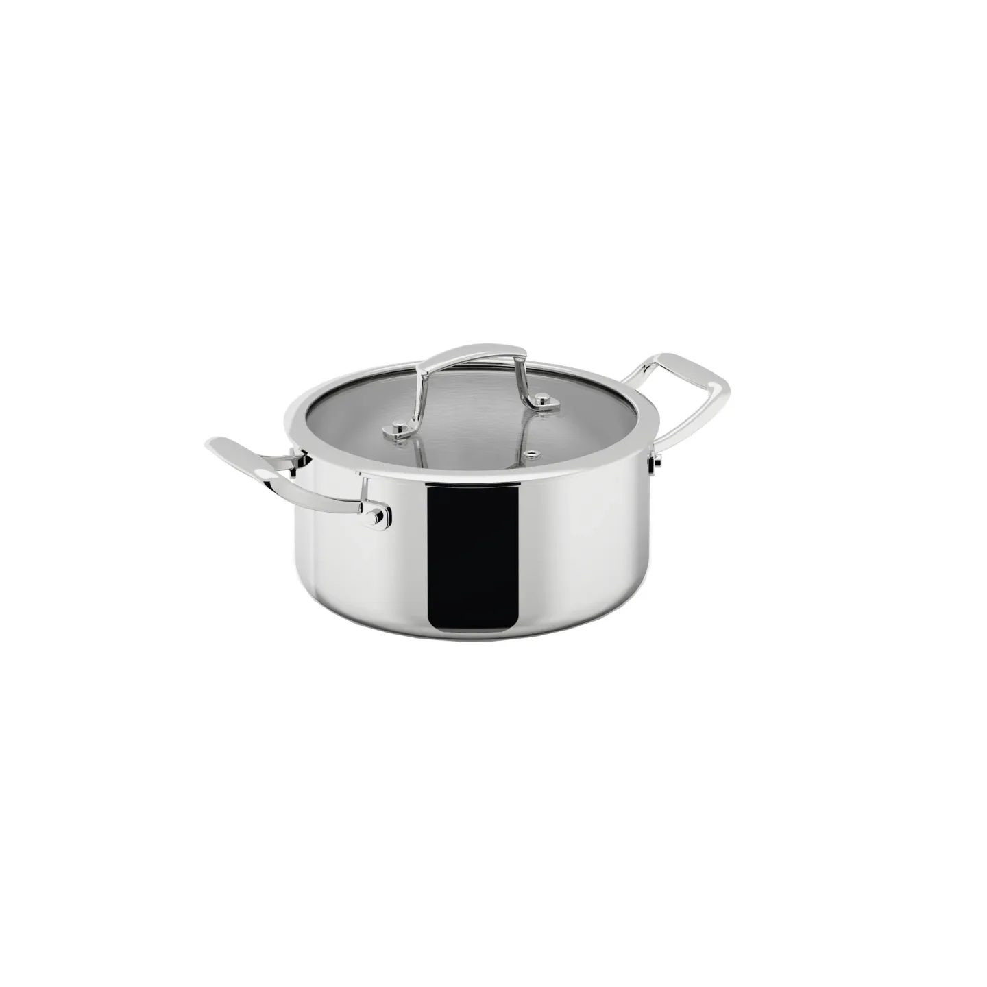 Dorre Trivence Topf Edelstahl, Glasdeckel, 3 l