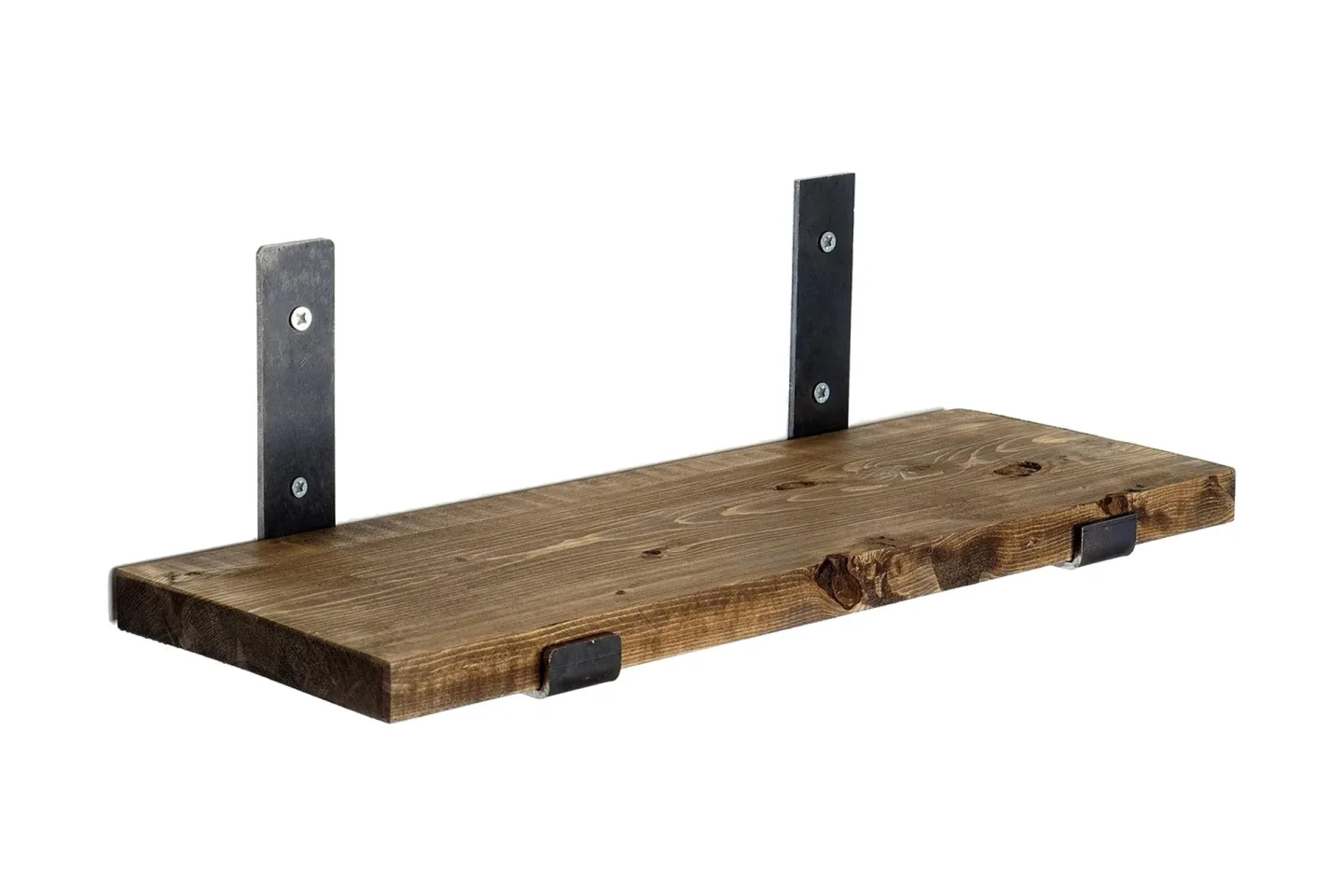 Hueter Vägghylla 40 cm - Svart/Valnöt