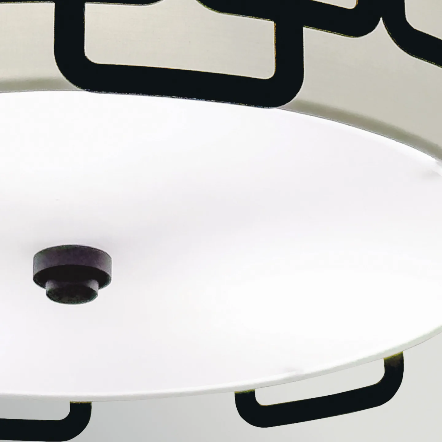 Sabina loftlampe, sort, Ø 38 cm, metal/tekstil – HINKLEY - Stue - Moderne - Med én lyskilde