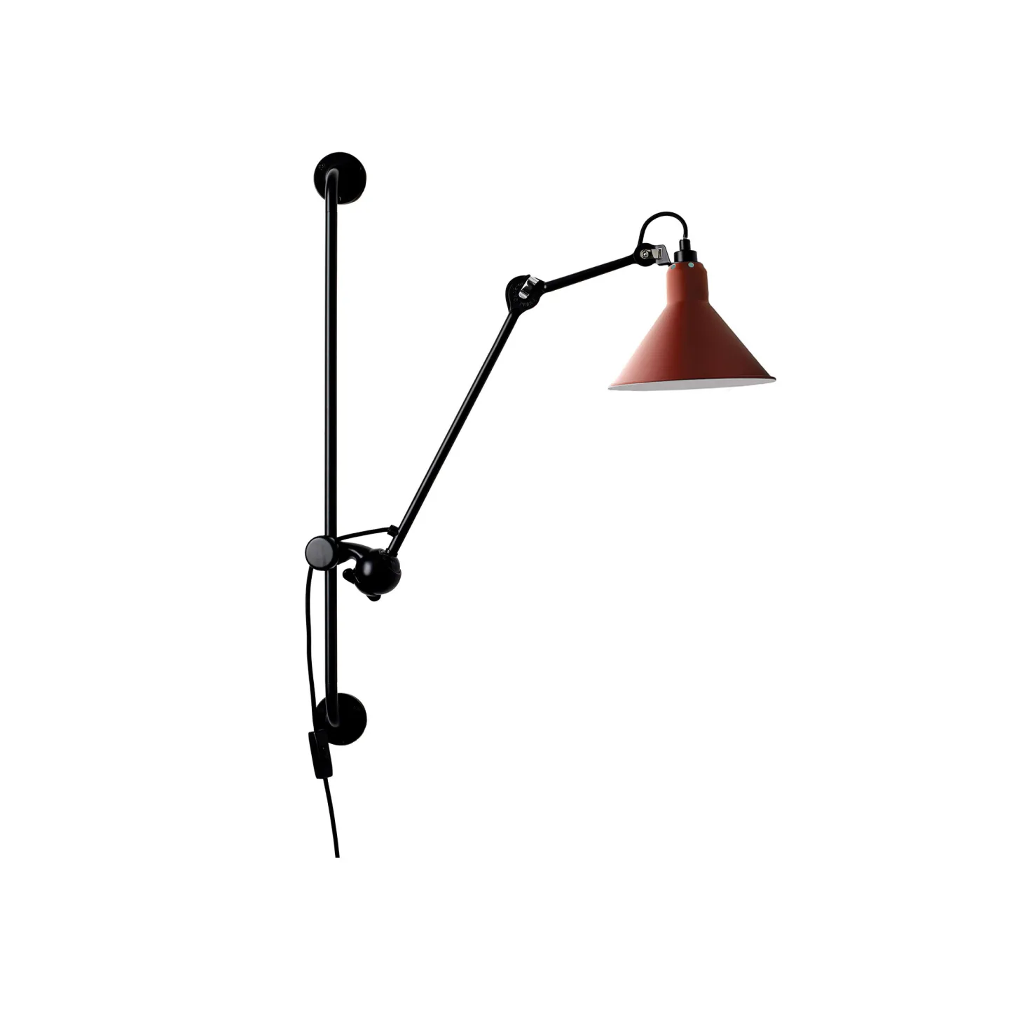 DCWéditions - Lampe Gras No210 - Conic, Röd - Vägglampor - Bernard-Albin Gras - Röd - Metall
