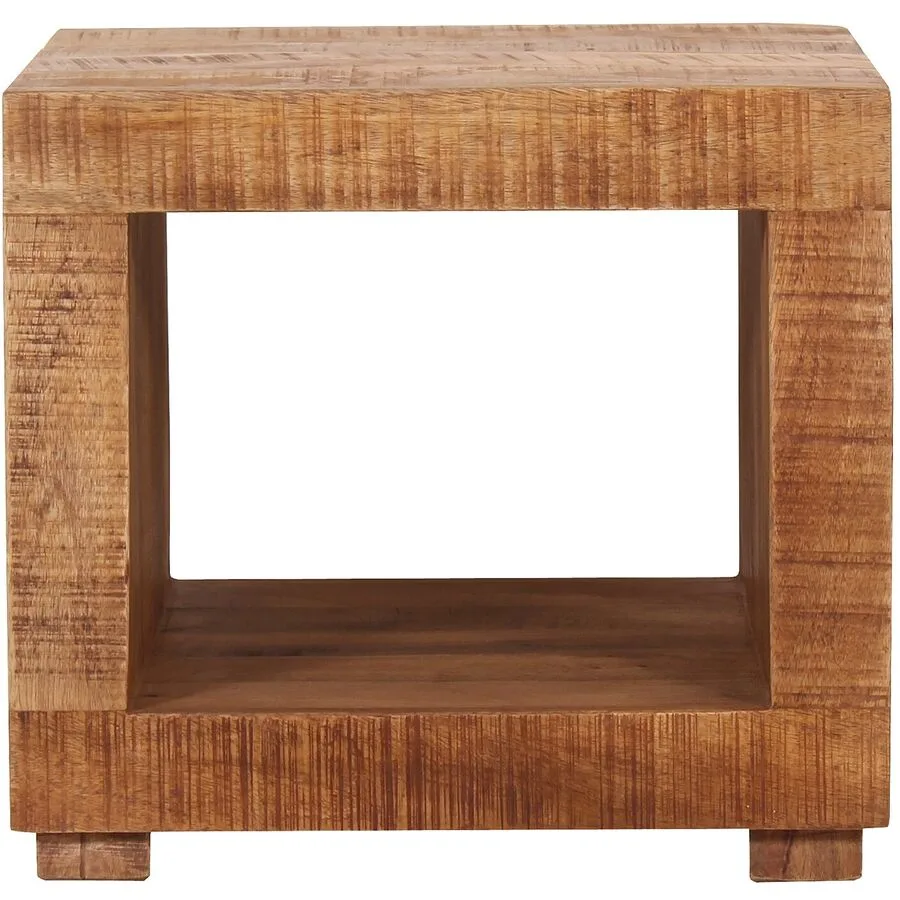 Salontisch Pietro natur Mangoholz massiv B 50 T 50 cm