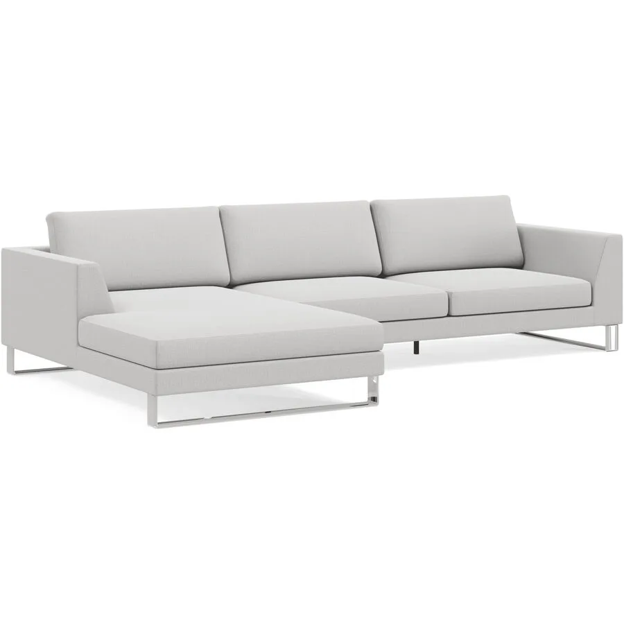 Ecksofa Domino Links Stoff natur B 310 T 181 cm - Möbel Konfigurator: Traummöbel individuell zusammenstellen