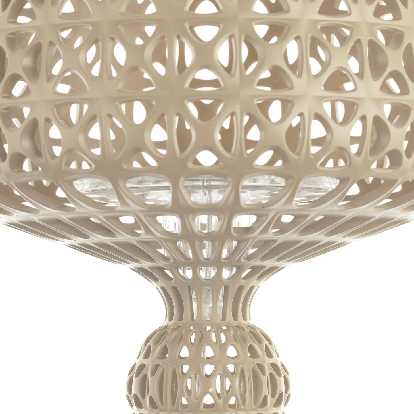 Mini Kabuki LED-Tischleuchte, beige, Höhe 70 cm - Kartell - Wohnzimmer - Design - Kunststoff - Mit Schirm
