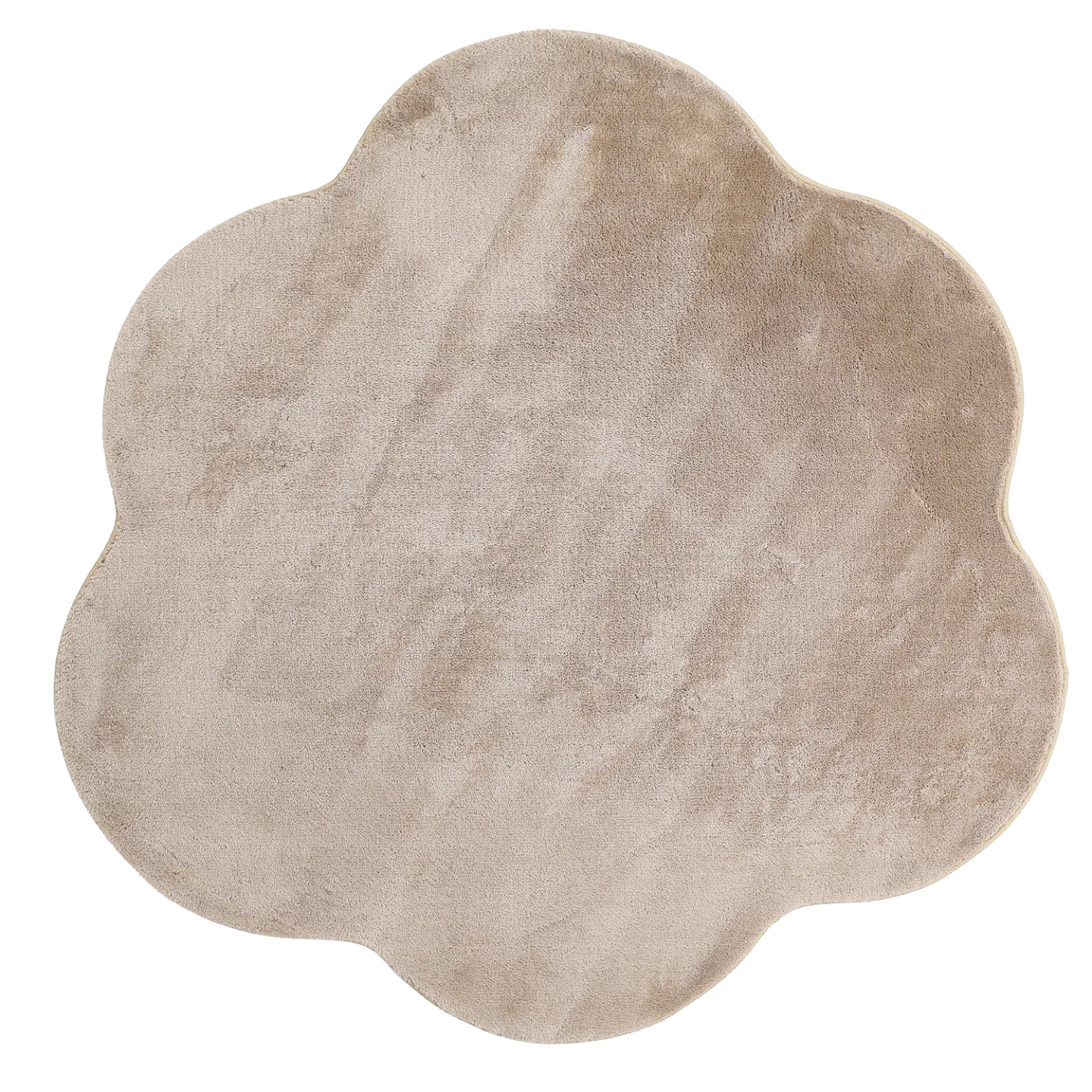 Rundt Bølgete Teppe - Aranga Super Soft Fur (brun) (Størrelse: Ø 120 cm)