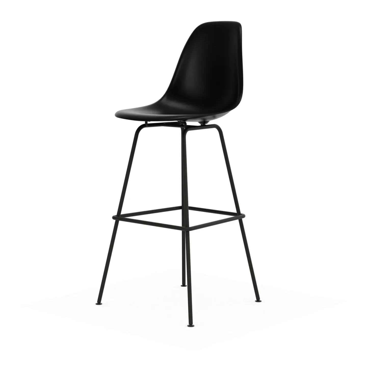 Vitra Eames Plastic Stool RE barpall High Black-black