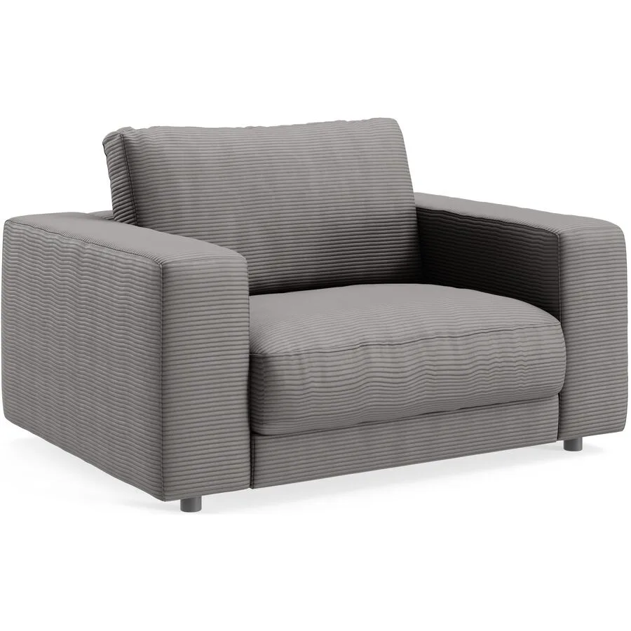 Sessel Ava dark grey Bezug: 88% Polyester, 12% Polyacryl B 140 T 107 H 86 cm - Möbel Konfigurator: Traummöbel individuell zusammenstellen