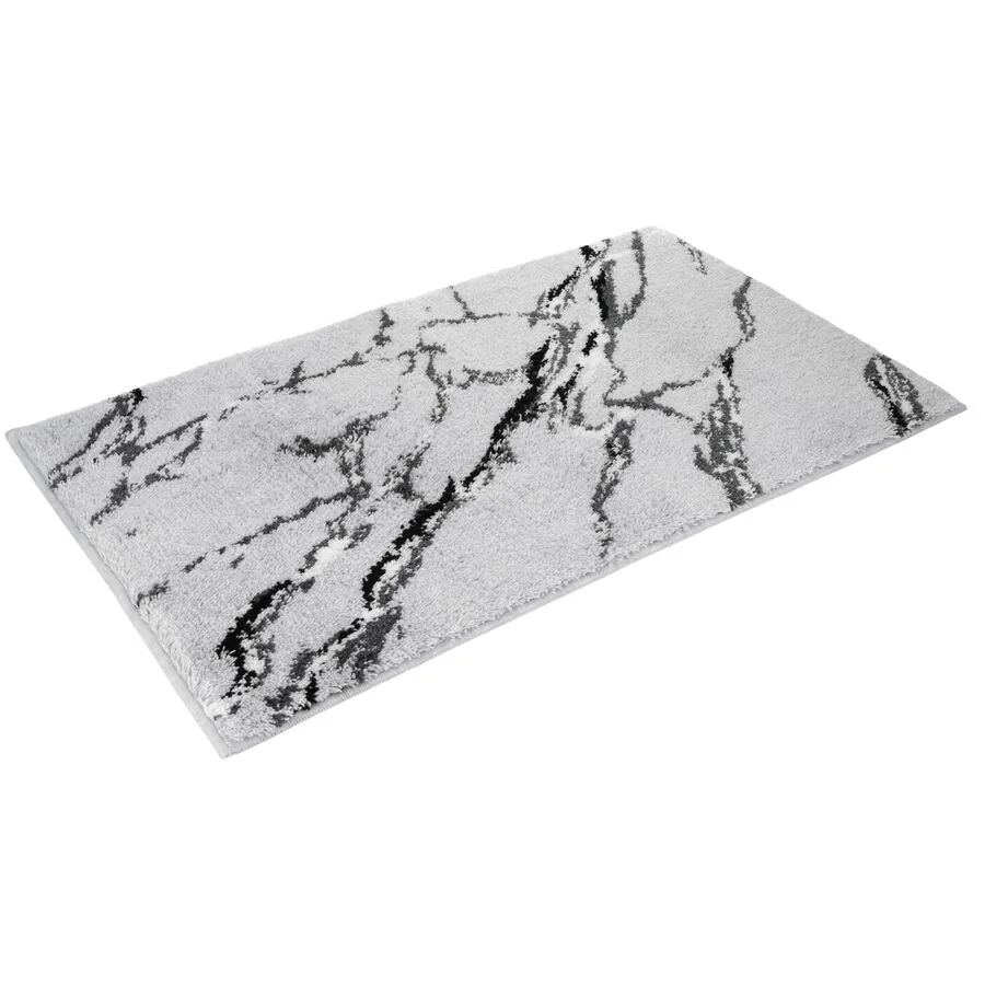 Vossen Badteppich Marble Light Grey Polyacryl 60 x 100 cm Rechteckig