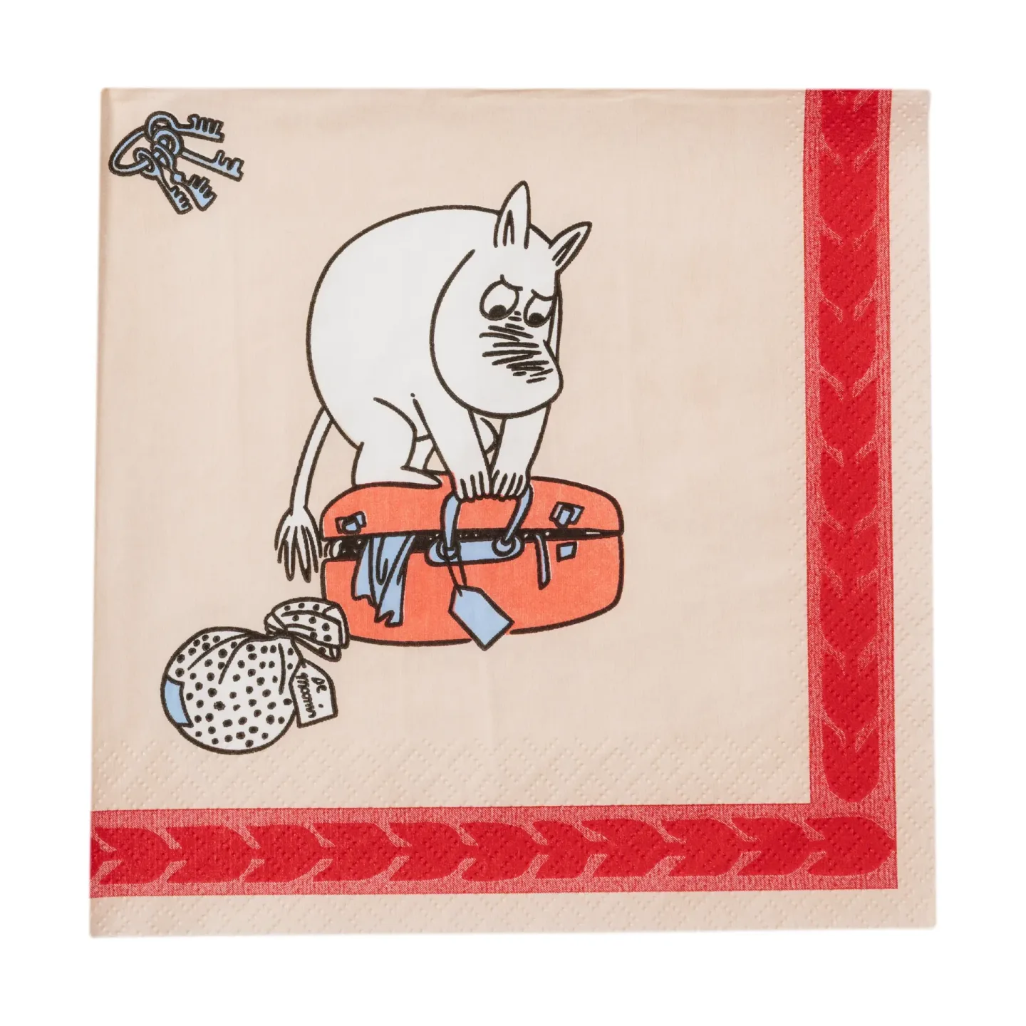 Moomin Arabia Urlaubsreif Mumin Papierserviette 33 cm 20-teilig