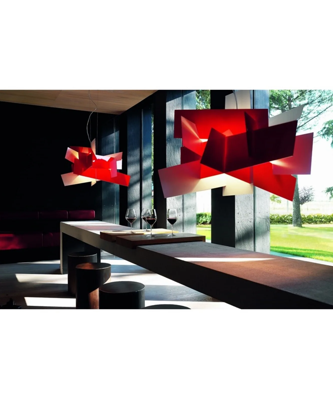 Big Bang LED Pendelleuchte Dimmbar Rot - Foscarini - Kunststoff