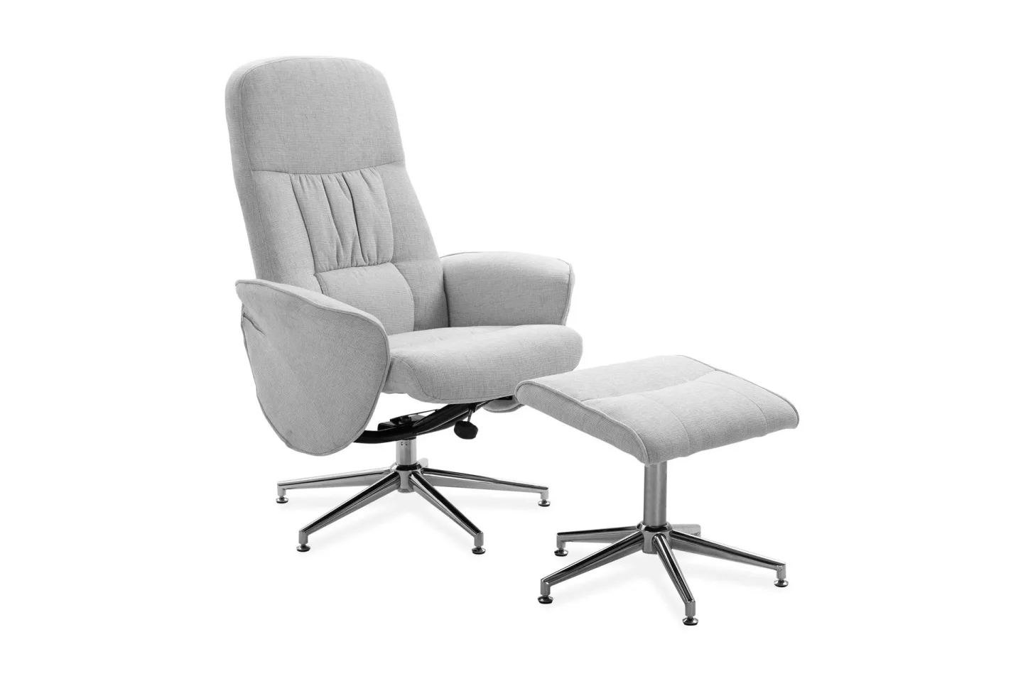 Rune Recliner med Ottoman - Grå