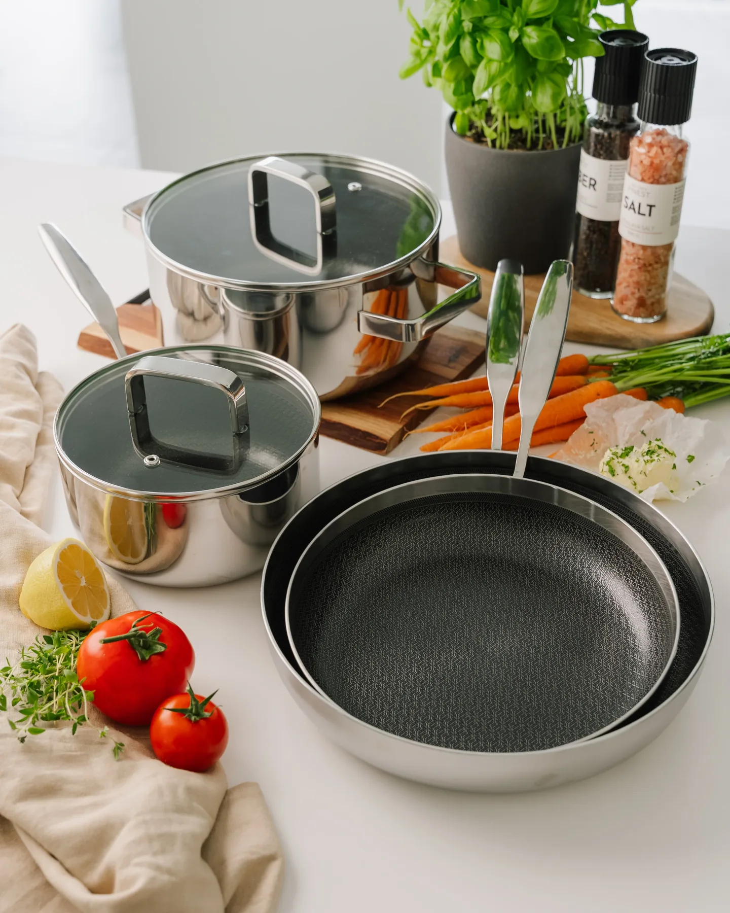 Qookware.dk - Complete Set - 4 dele - 6-ply Fusion