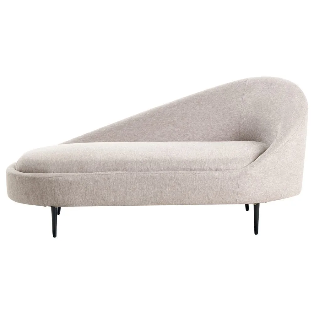 Schäslong Valreas - Beige, svart/Högervänd