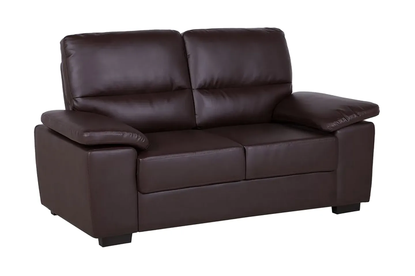 Soffa Shundria 2-Sits Konstläder - Brun