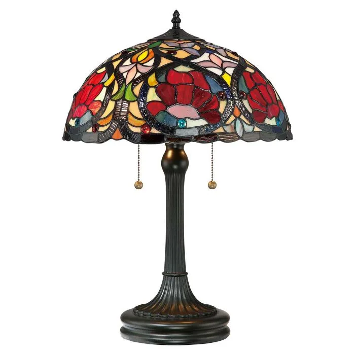 Elstead Lighting - Larissa 58cm - Tiffany lampor - Flerfärgad