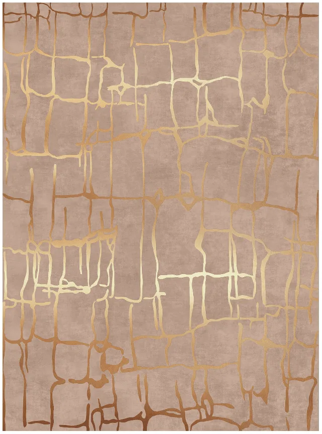 Wilton-teppe - Lorenzo (brun/gull) (Størrelse: 160 x 230 cm)