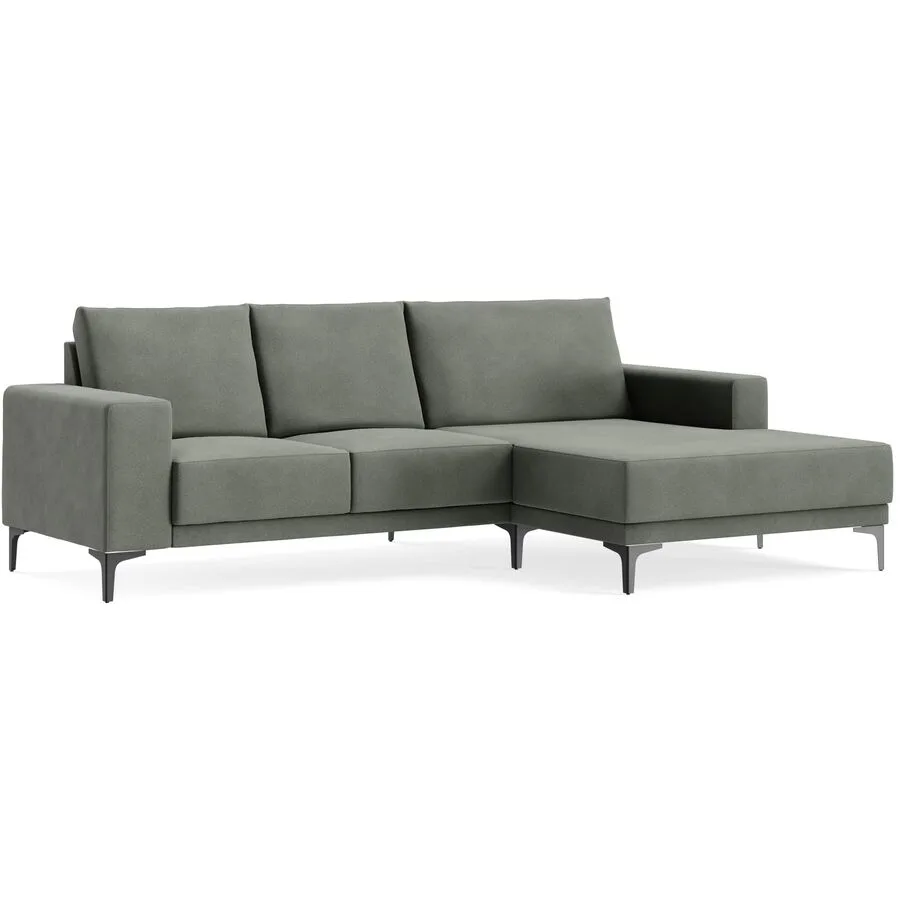 Ecksofa Bivio Rechts OSAKA - 13 khaki B 246 T 152 cm - Möbel Konfigurator: Traummöbel individuell zusammenstellen