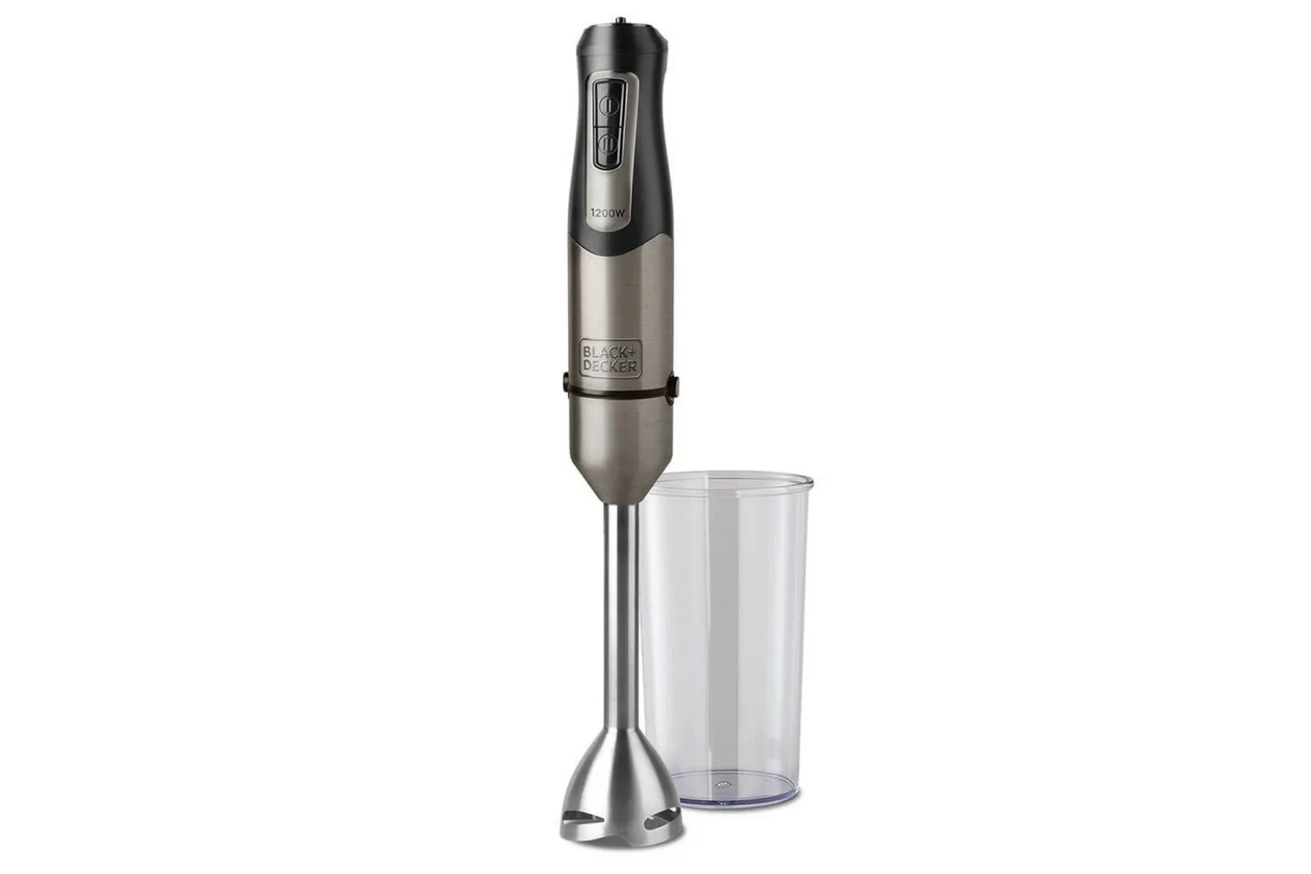 Stavmixer Black+Decker 1200W Borstad Stål - Silver